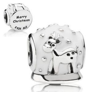 Pandora Reindeer Snow Globe Charm